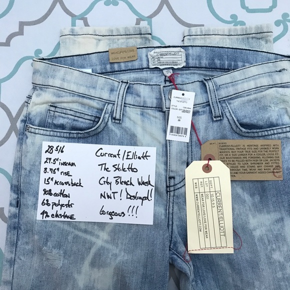 NEW!๐๐CURRENT/ELLIOTT! STILETTO!๐๐28 5/6 27.5โ - Picture 6 of 8